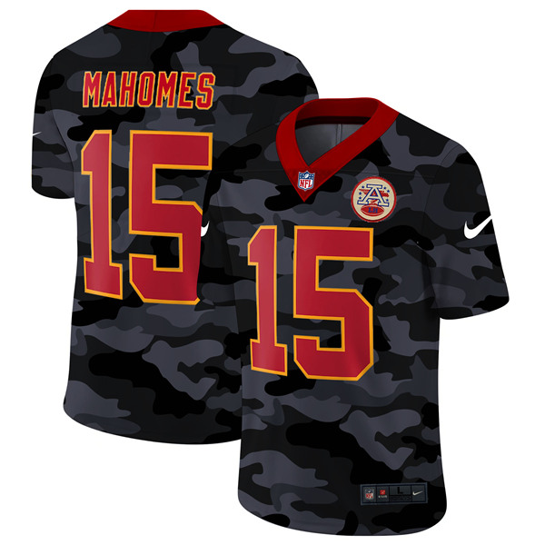 Men's Kansas City Chiefs #15 Patrick Mahomes Camo NFL Limited Stitched Jersey
